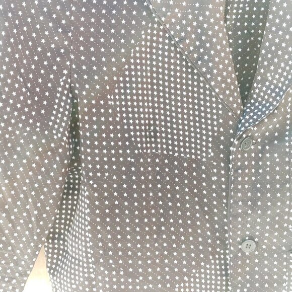 KATE SPADE SATURDAY Star Print Silk Blouse Women's Small Let Loose! - Picture 5 of 6